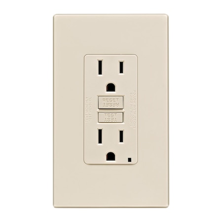 Leviton Leviton SmartlockPro 15 amps 125 V Duplex Light Almond GFCI Outlet 5-15R 1 pk C36-GFNT1-0PT